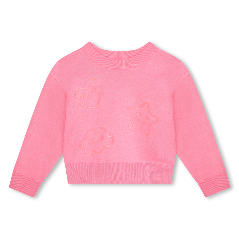 Glitter knit graphic pullover BILLIEBLUSH 
                    GIRL