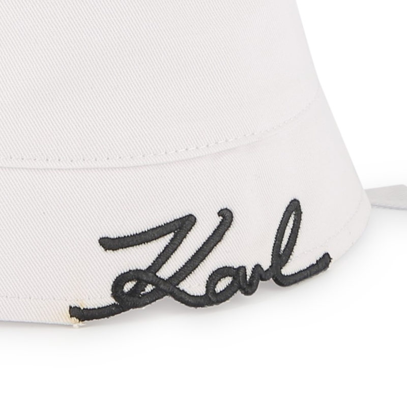 Cotton twill bucket hat KARL LAGERFELD KIDS 
                    GIRL