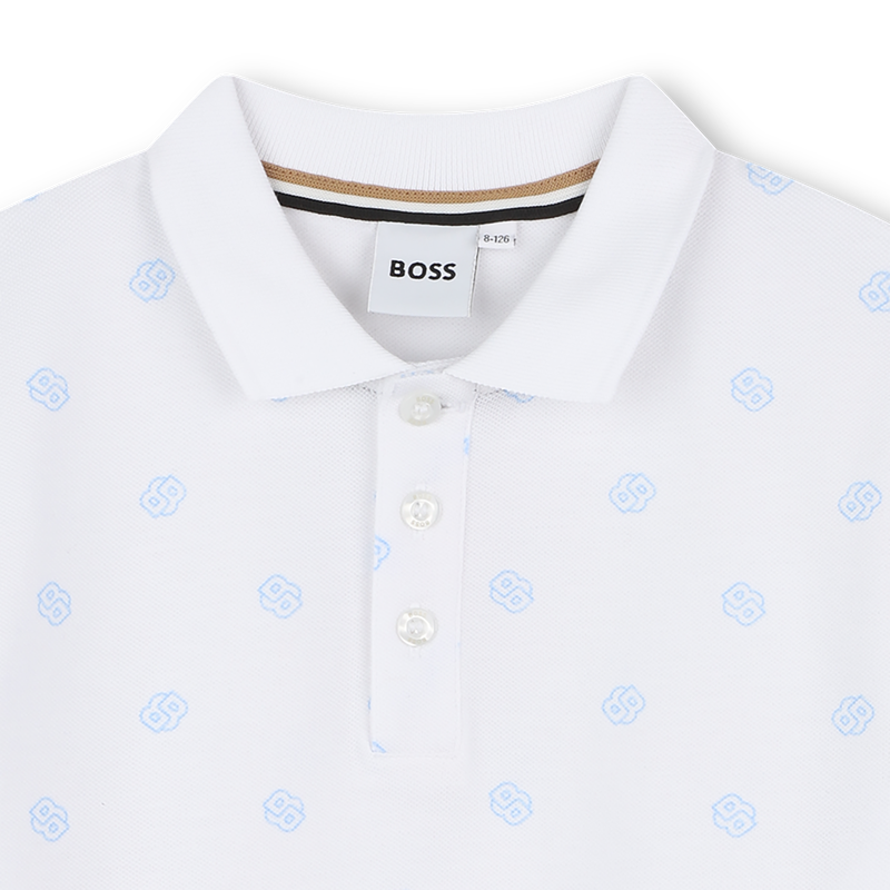 Printed straight-cut polo BOSS 
                    BOY