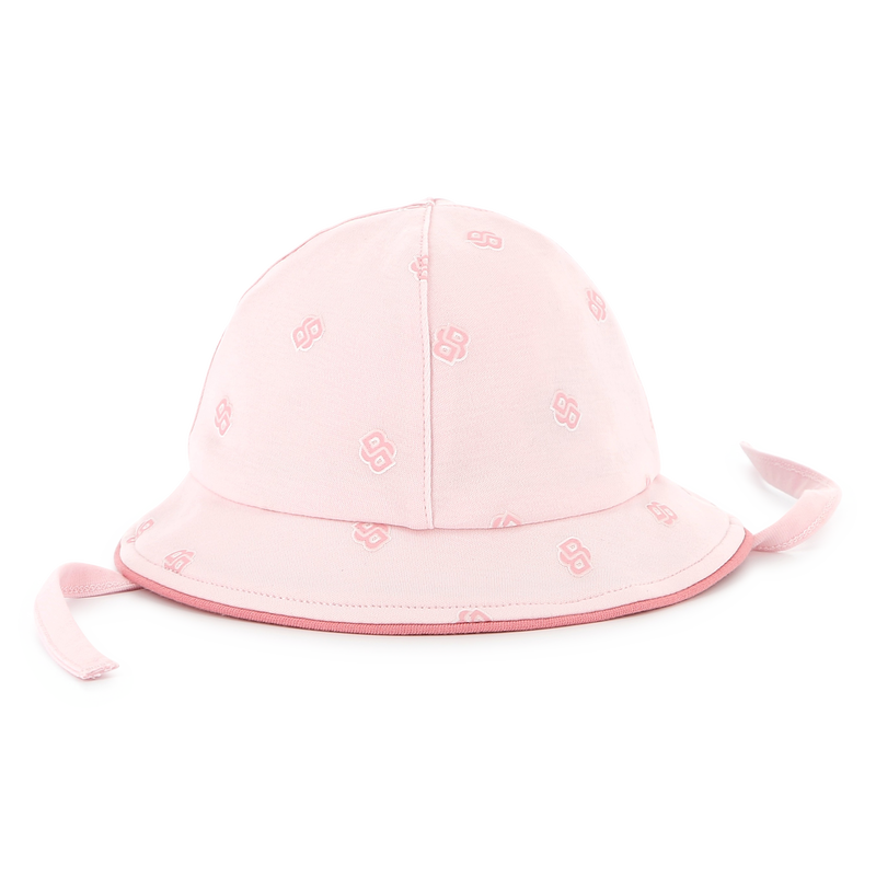 Cotton hat with chin ties BOSS 
                    GIRL