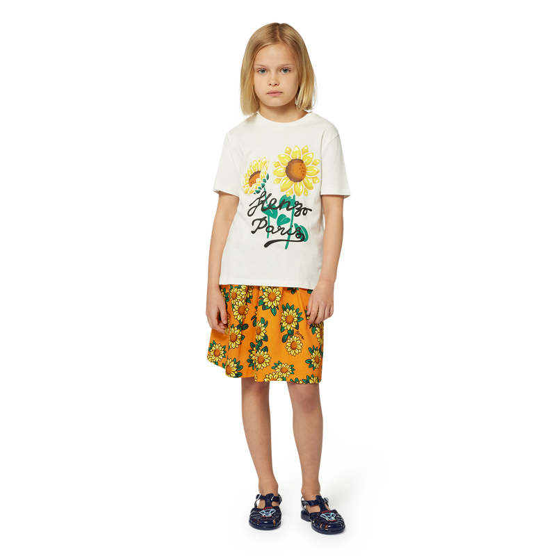T-shirt with sunflower print KENZO KIDS 
                    UNISEX