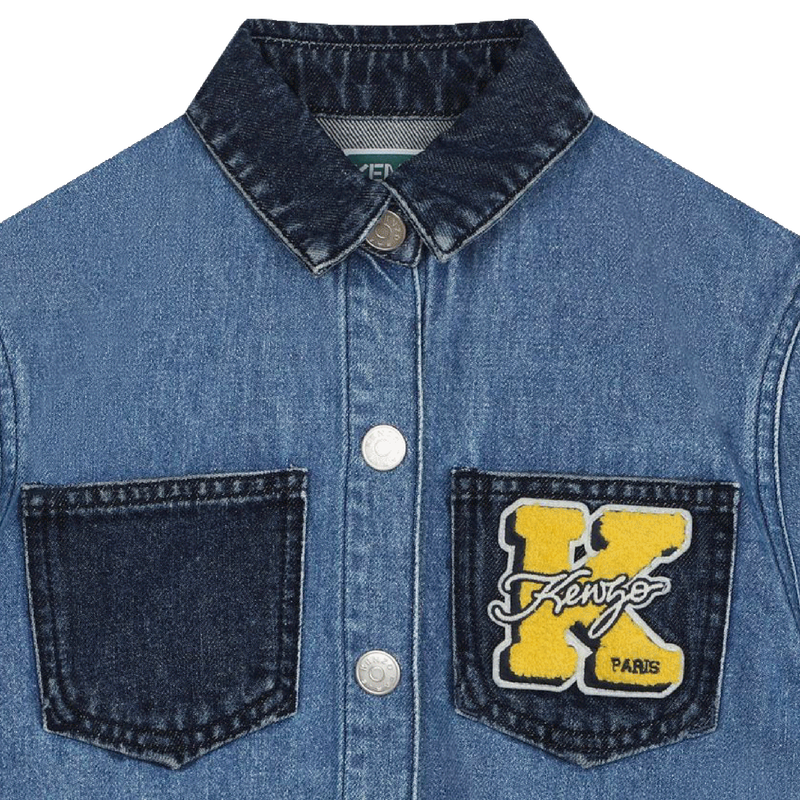 Patched jean jacket KENZO KIDS 
                    UNISEX