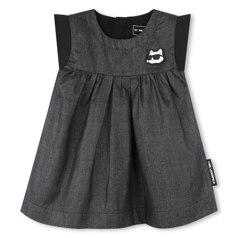 Flared dress with chest patch KARL LAGERFELD KIDS 
                    GIRL