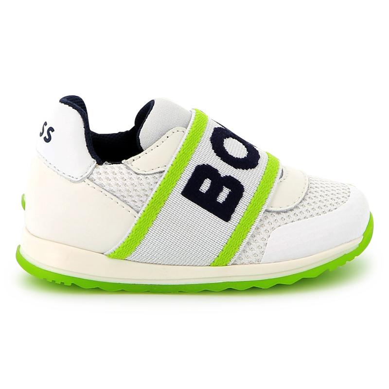 Leather and mesh sneakers BOSS 
                    BOY