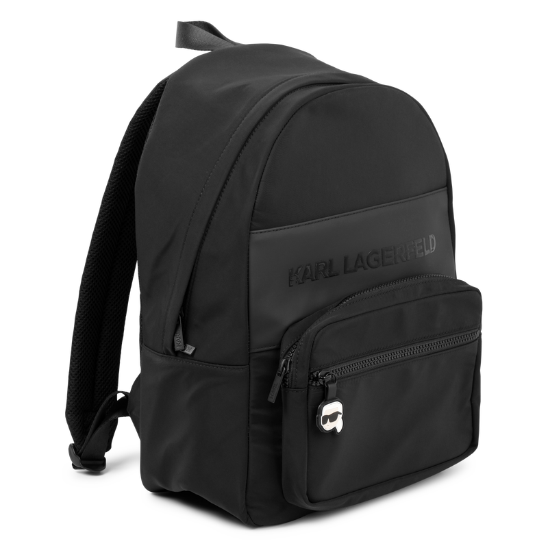 Backpack with raised logo KARL LAGERFELD KIDS 
                    BOY