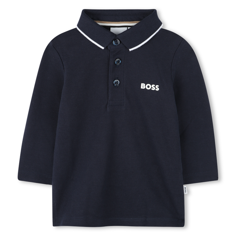 Cotton Piqué Polo BOSS 
                    BOY