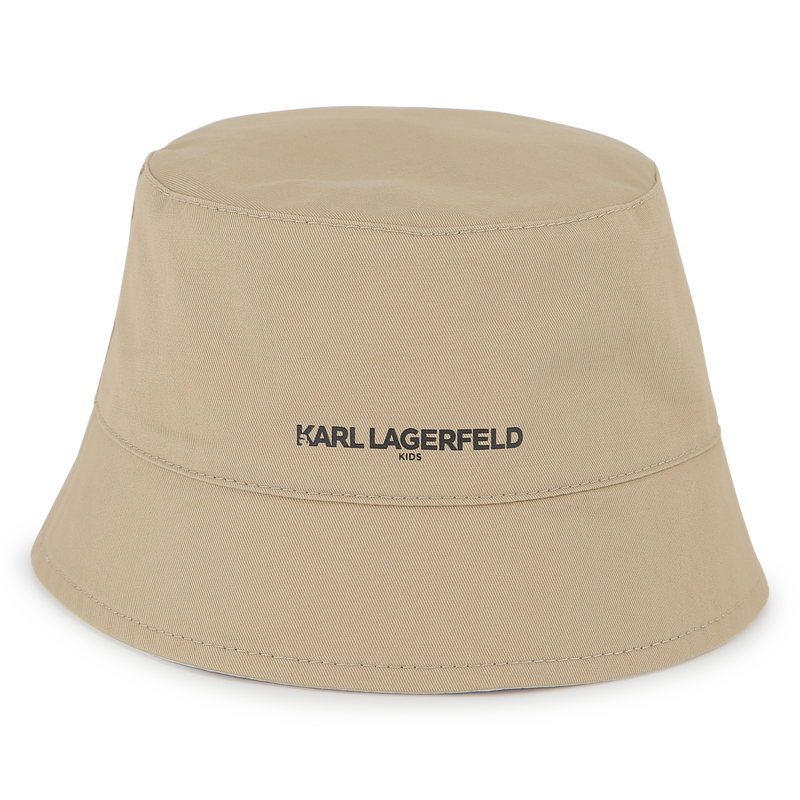 Reversible twill bucket hat KARL LAGERFELD KIDS 
                    BOY