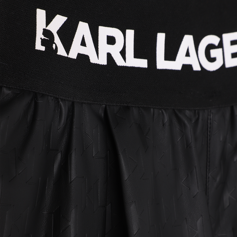 Embossed faux leather shorts KARL LAGERFELD KIDS 
                    GIRL