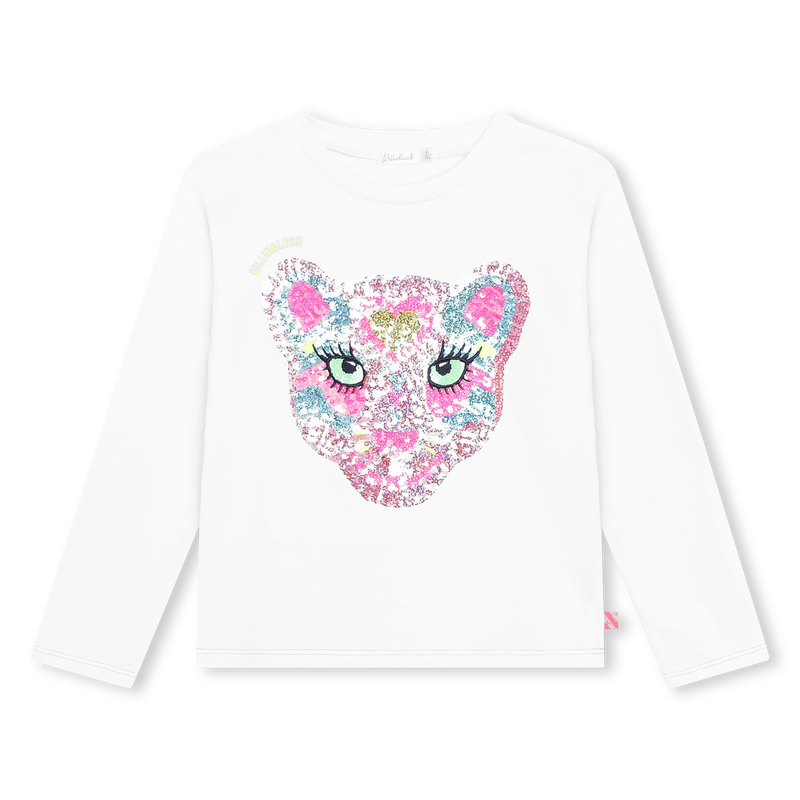 Sequin-graphic long-sleeve BILLIEBLUSH 
                    GIRL
