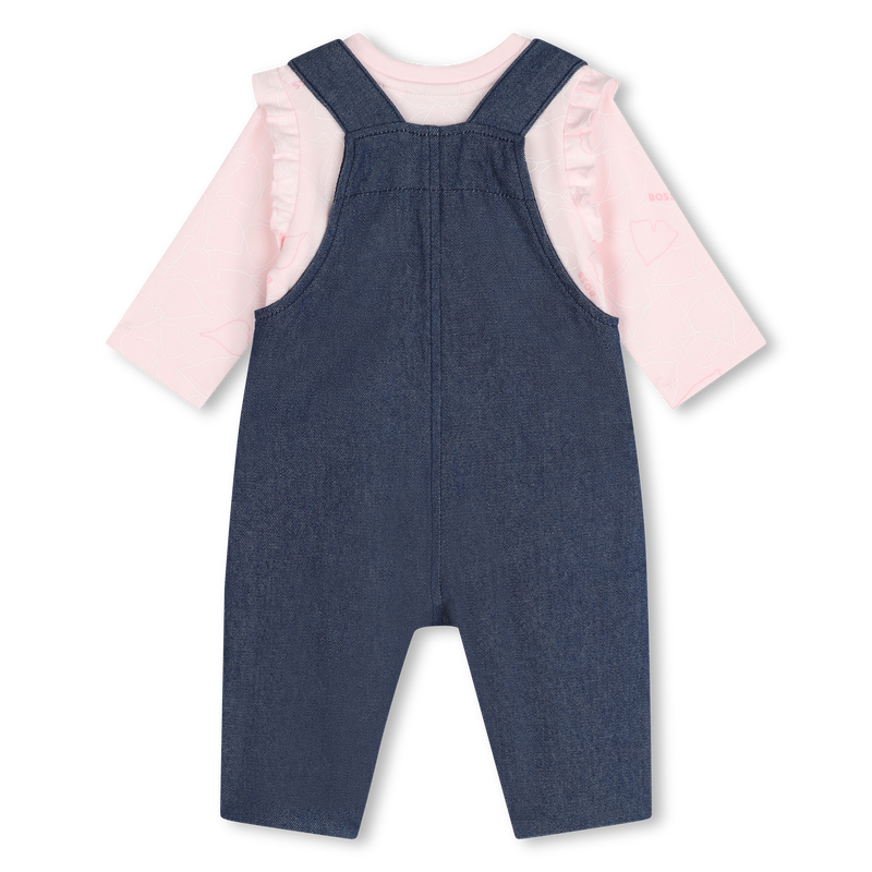 Cotton T-Shirt & Overalls BOSS 
                    GIRL