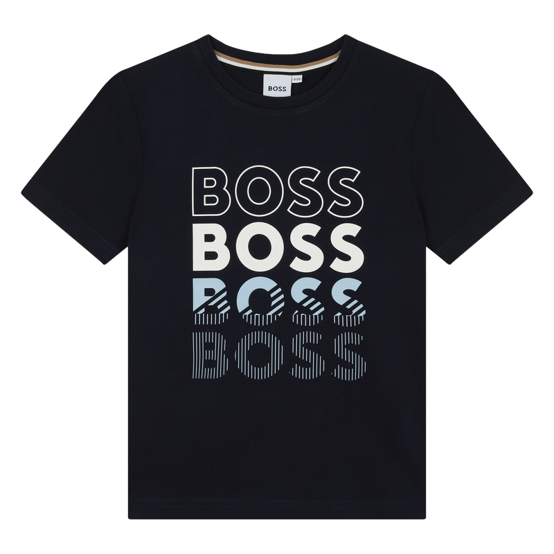 Cotton round-collar T-shirt BOSS 
                    BOY