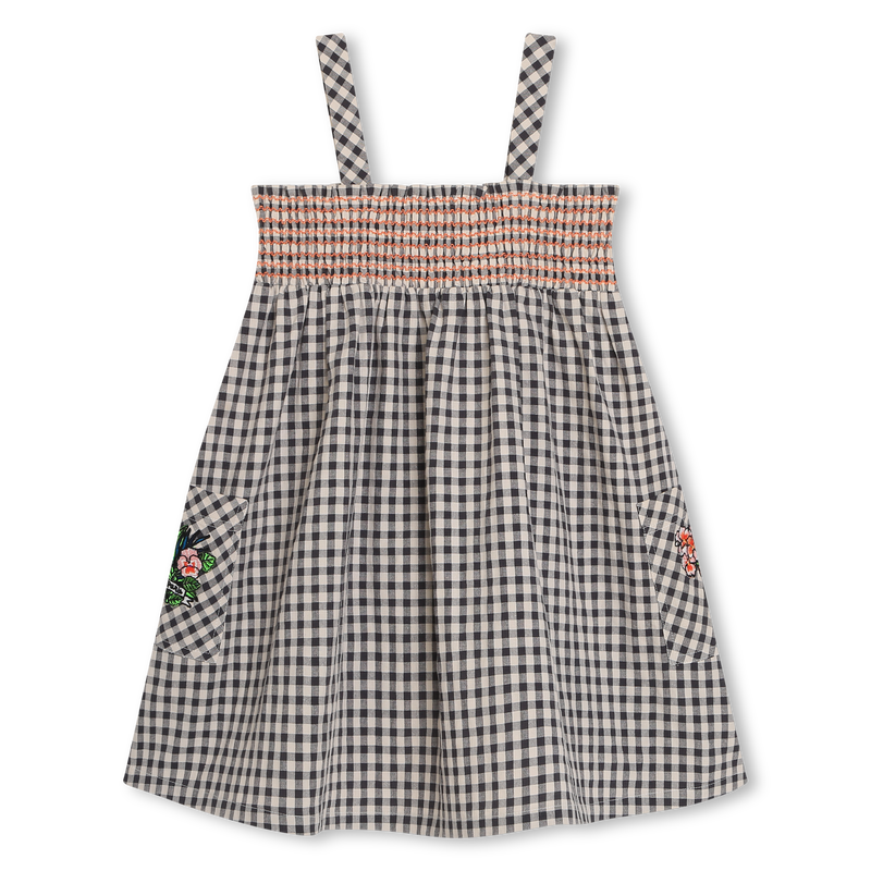 Gingham pinafore dress KENZO KIDS 
                    GIRL