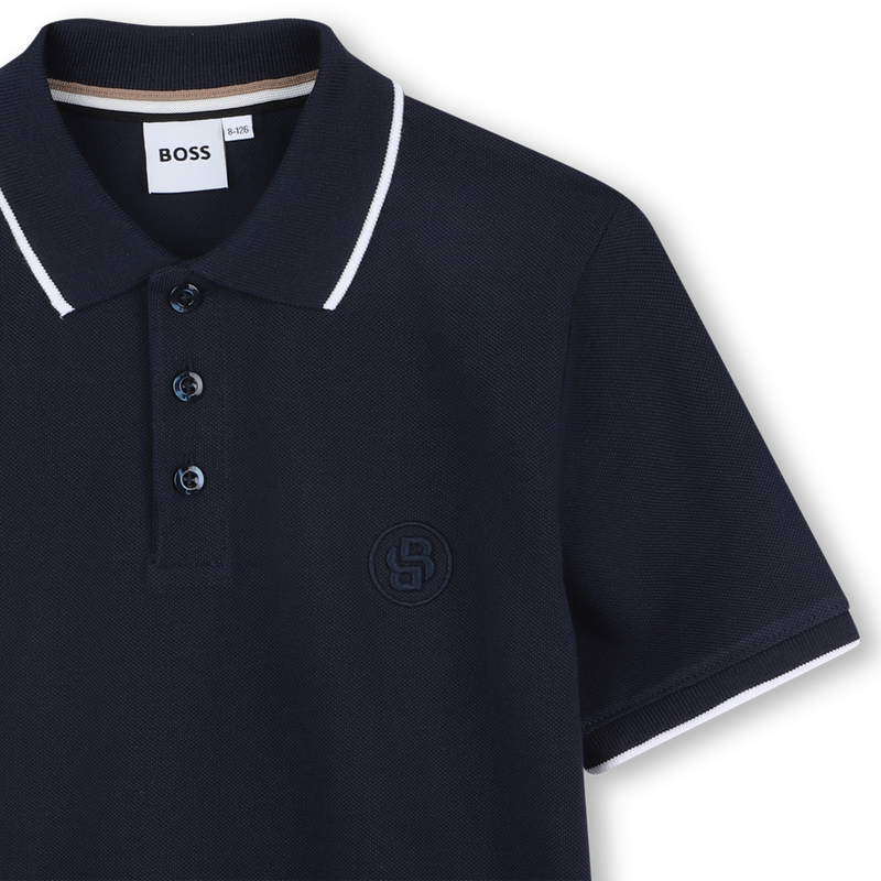 Straight cotton polo shirt BOSS 
                    BOY