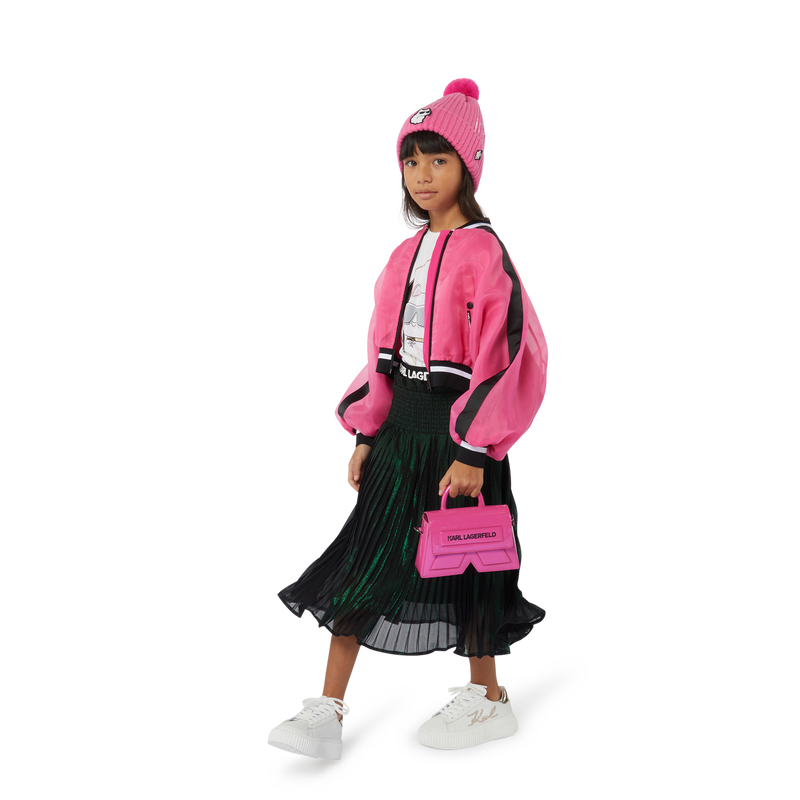 Pleated Iridescent Midi Skirt KARL LAGERFELD KIDS 
                    GIRL