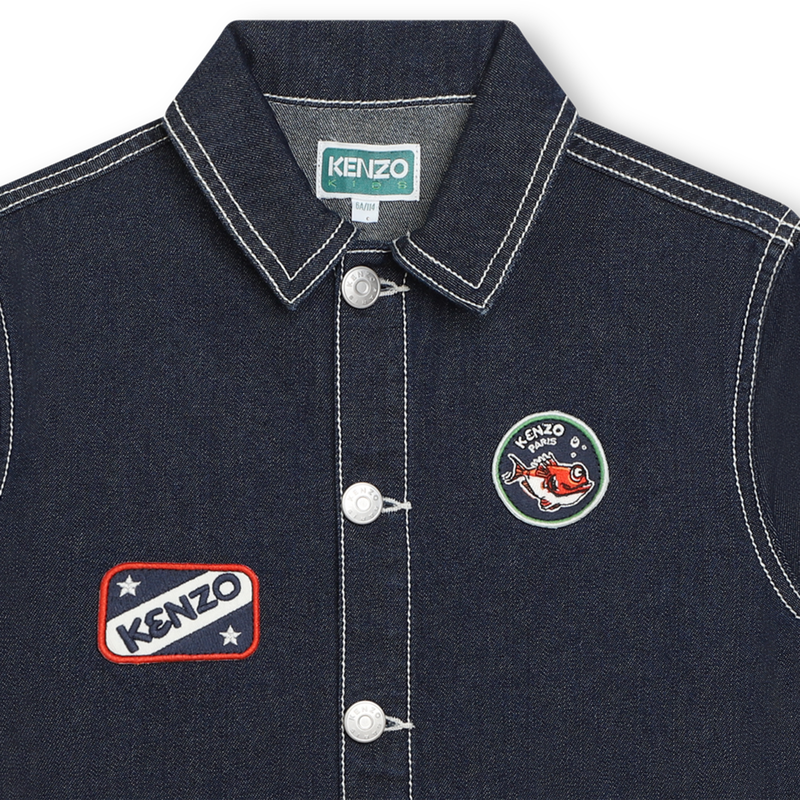 Patched jean jacket KENZO KIDS 
                    BOY