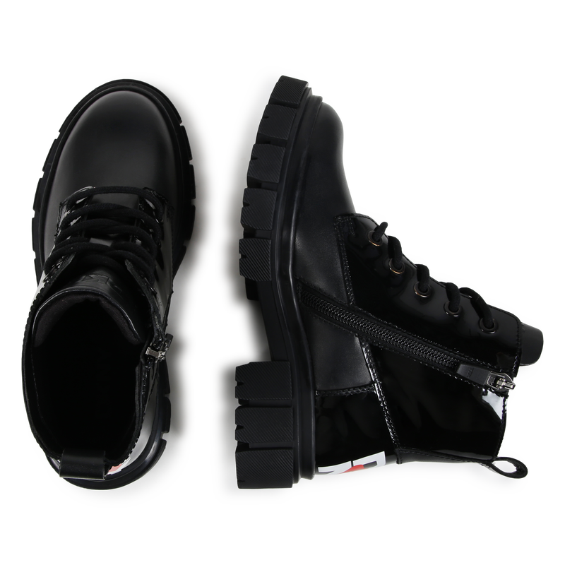 Zip-Up Leather Ankle Boots DKNY 
                    GIRL