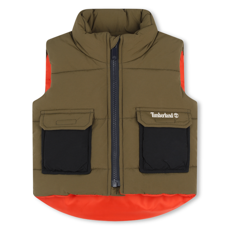 Sleeveless Zip-Up Puffer TIMBERLAND 
                    BOY