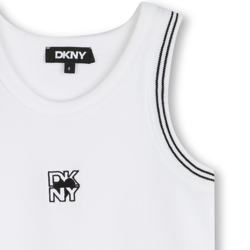 Ribbed embroidered tank top DKNY 
                    GIRL