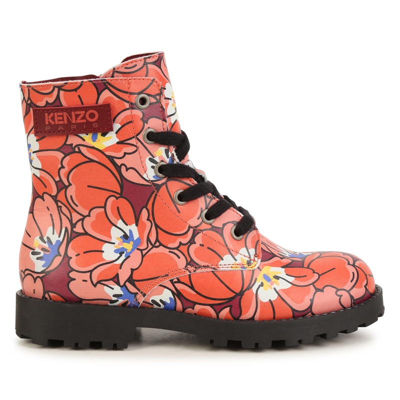 Lace-up leather boots KENZO KIDS 
                    UNISEX