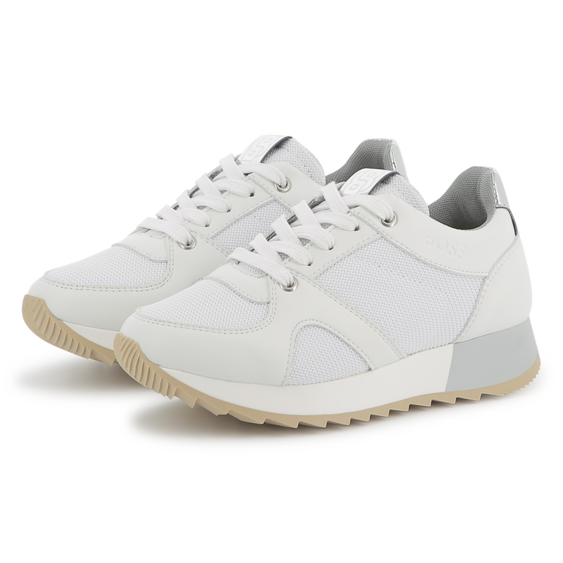Dual-fabric lace-up sneakers BOSS 
                    GIRL