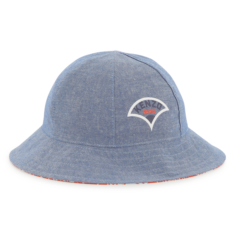 Reversible cotton bucket hat KENZO KIDS 
                    UNISEX