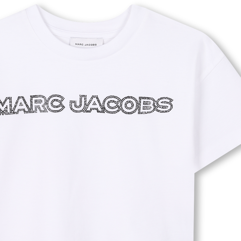 Cropped T-shirt with diamantés THE MARC JACOBS 
                    GIRL