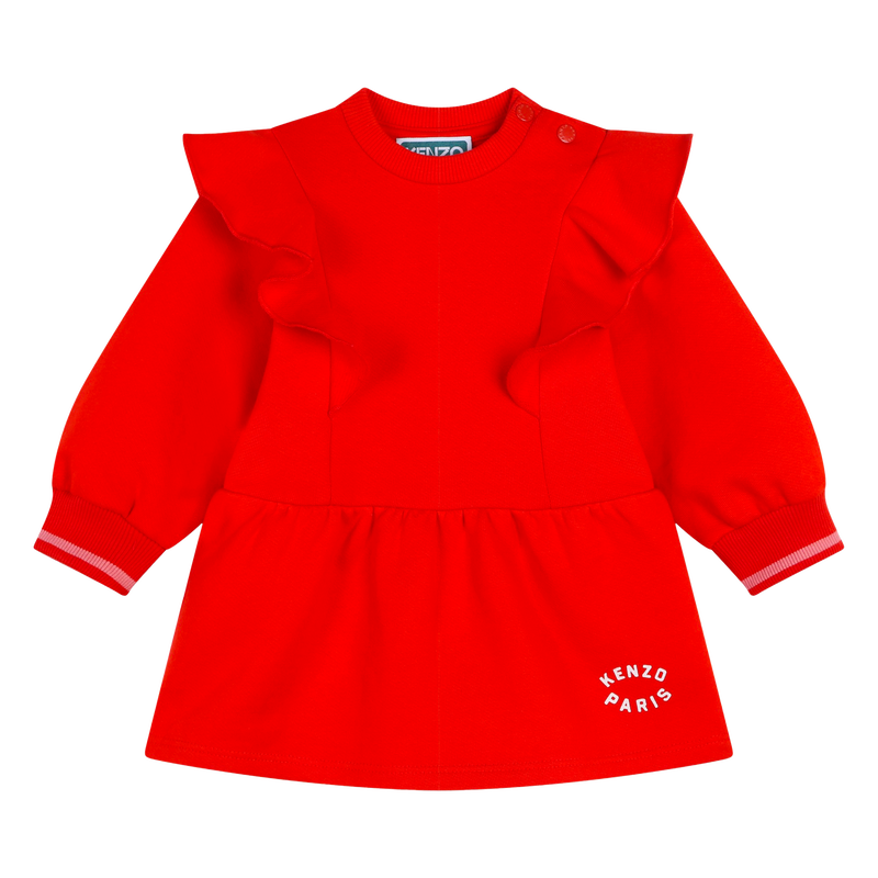 Ruffled Fleece Dress KENZO KIDS 
                    GIRL