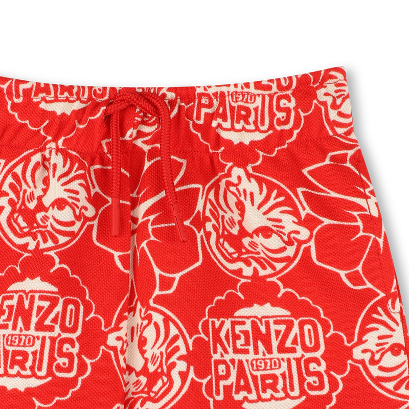 Printed cotton Bermuda shorts KENZO KIDS 
                    BOY