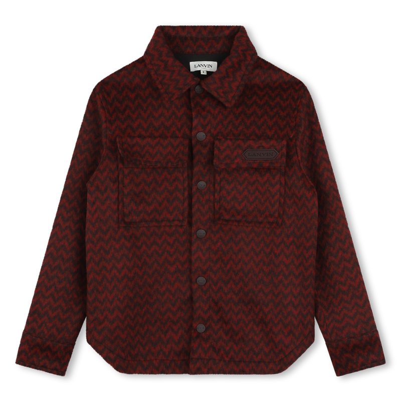 Printed Fleece Shirt Jacket LANVIN 
                    BOY