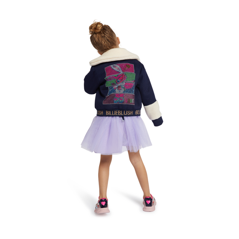 Wool graphic-back jacket BILLIEBLUSH 
                    GIRL