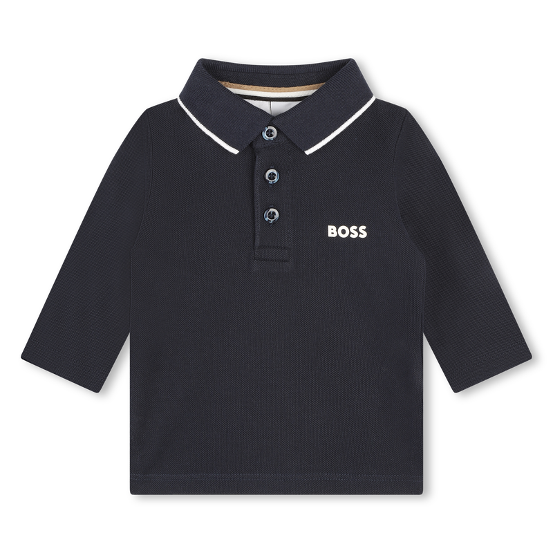 Cotton piqué polo BOSS 
                    BOY