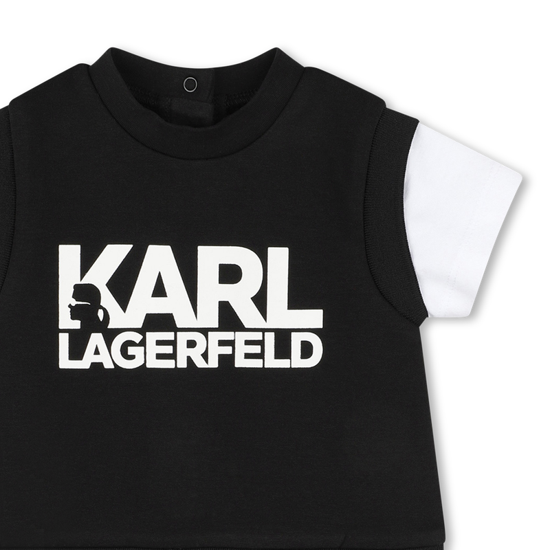Branded two-tone romper KARL LAGERFELD KIDS 
                    BOY
