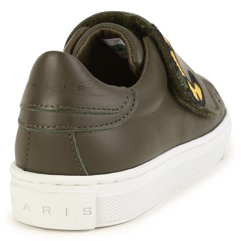 Embroidered leather sneakers KENZO KIDS 
                    UNISEX