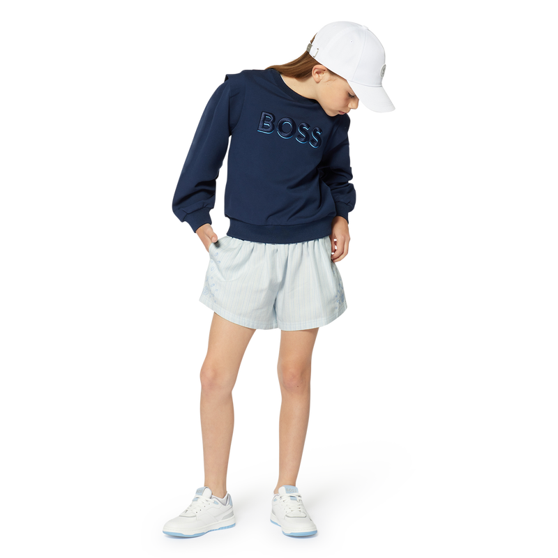 Lace-up dual-fabric sneakers BOSS 
                    GIRL