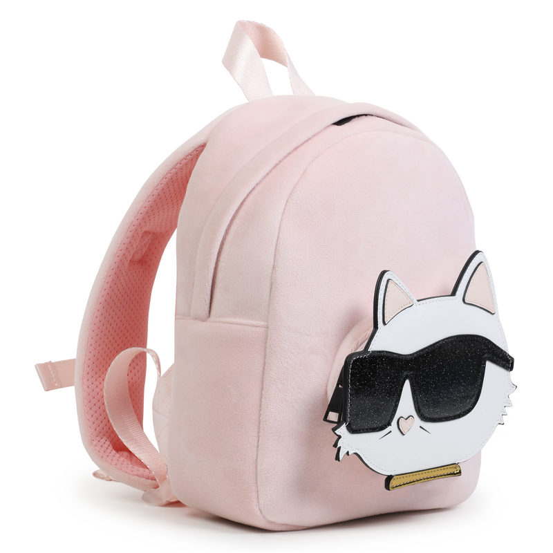 Small velvet backpack KARL LAGERFELD KIDS 
                    GIRL