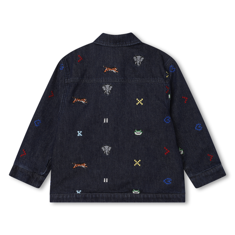 Embroidered denim jacket KENZO KIDS 
                    BOY
