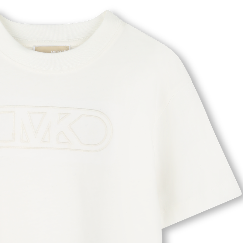 Embroidered cotton T-shirt MICHAEL KORS 
                    GIRL