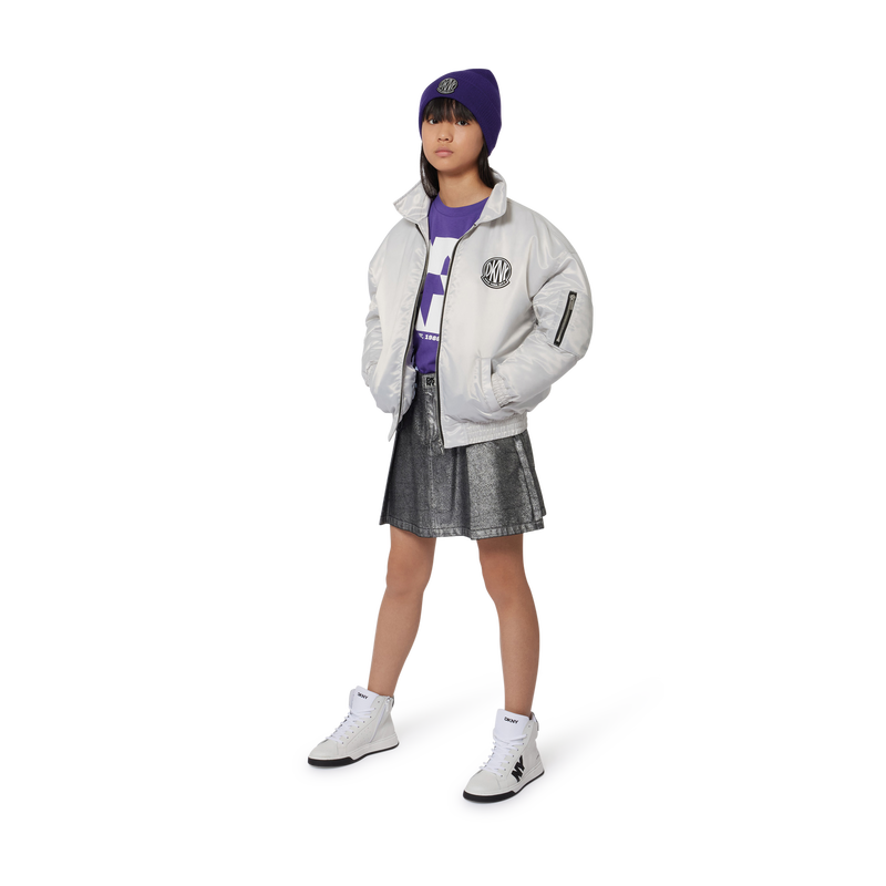 Zip-Up Satin-Finish Jacket DKNY 
                    GIRL