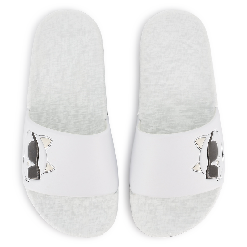 Sliders with raised print KARL LAGERFELD KIDS 
                    GIRL