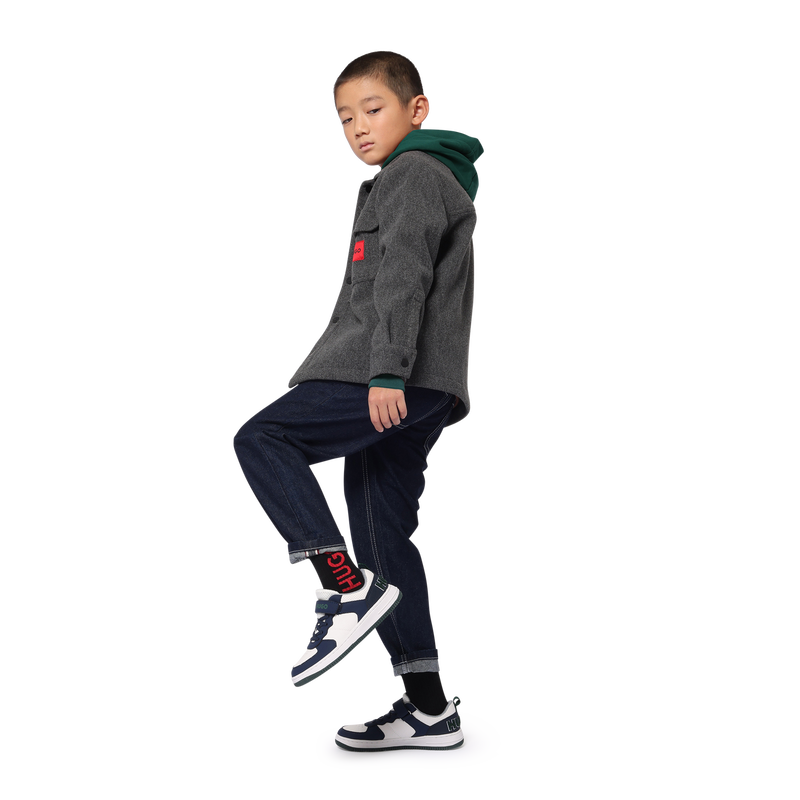 Lace-Up Velcro Sneakers HUGO 
                    BOY