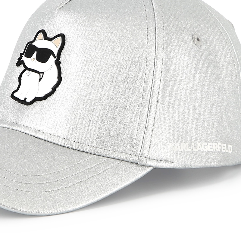 Adjustable cap with badge KARL LAGERFELD KIDS 
                    GIRL
