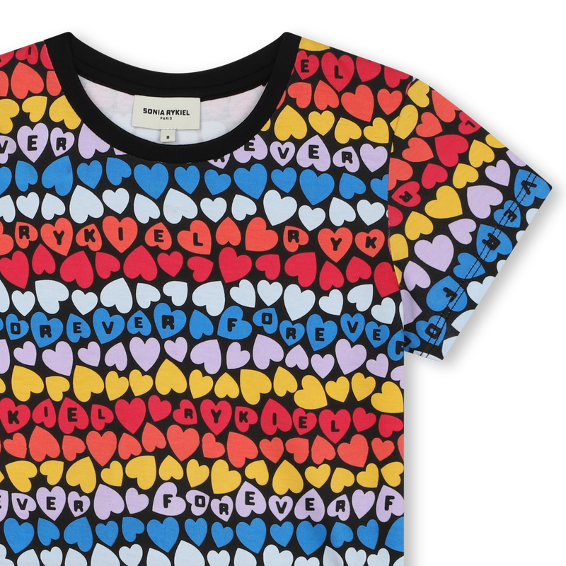 Heart Print T-Shirt SONIA RYKIEL 
                    GIRL