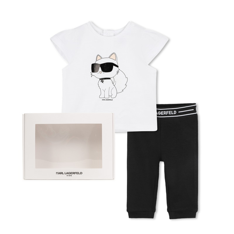 T-shirt and long johns KARL LAGERFELD KIDS 
                    GIRL