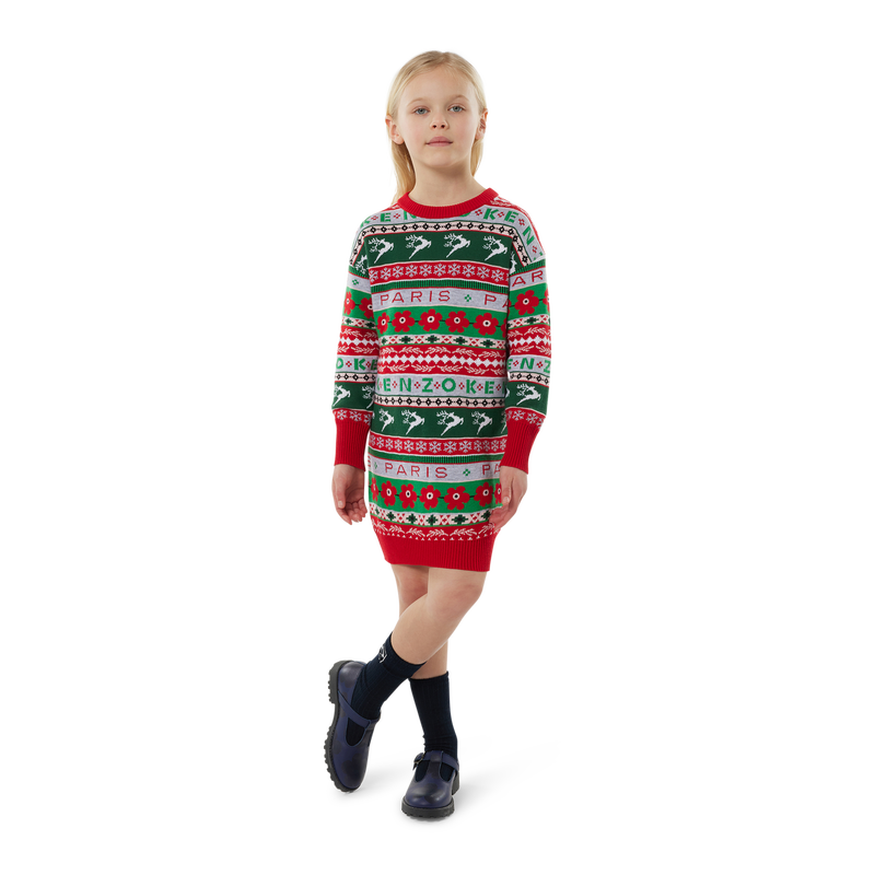 Holiday sweater dress KENZO KIDS 
                    GIRL