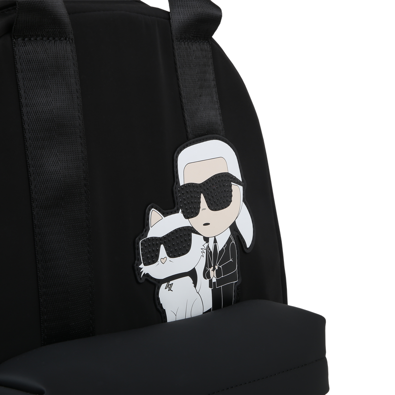 Backpack with decorative badge KARL LAGERFELD KIDS 
                    GIRL