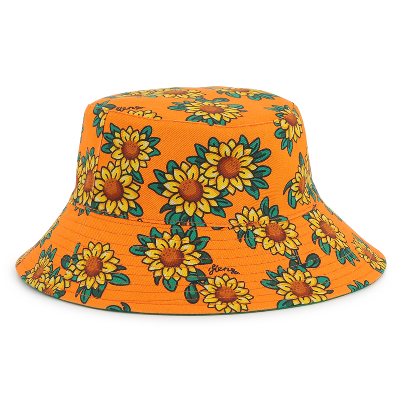 Reversible cotton bucket hat KENZO KIDS 
                    UNISEX