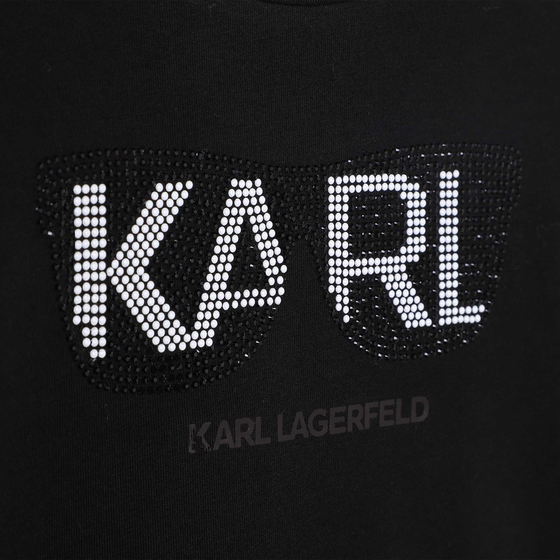 Long-sleeved cotton T-shirt KARL LAGERFELD KIDS 
                    GIRL