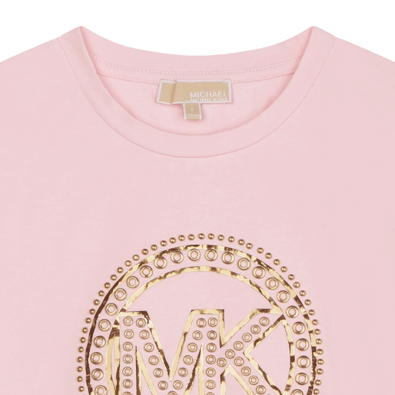 Long-Sleeved Studded T-Shirt MICHAEL KORS 
                    GIRL