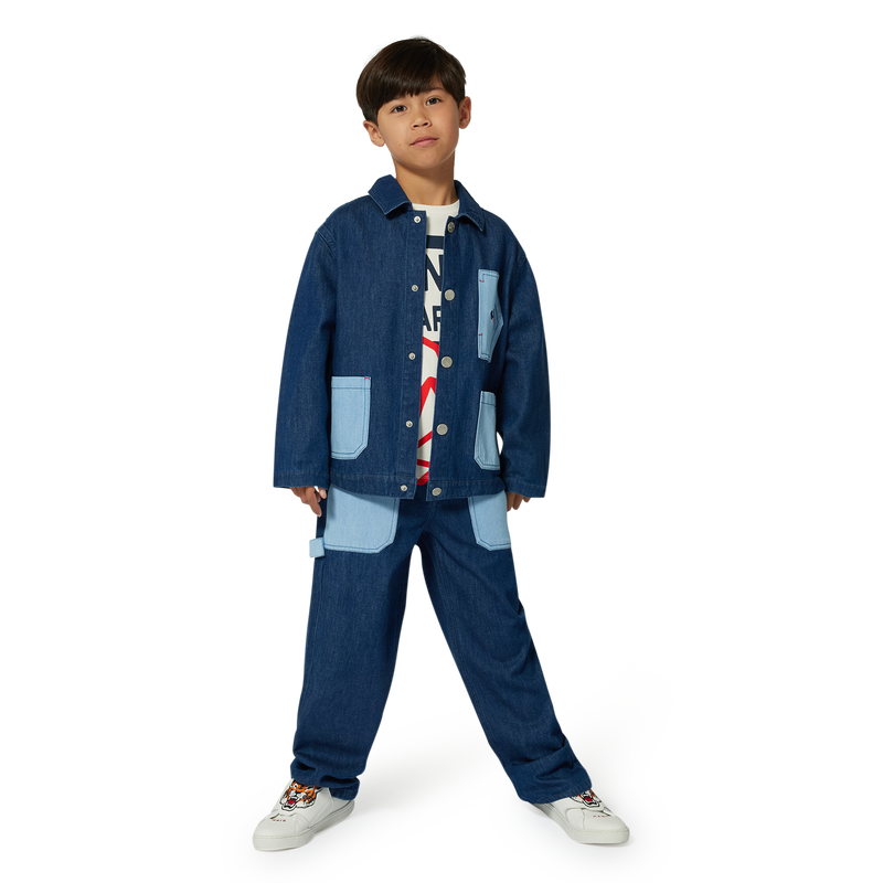 Cotton denim jacket KENZO KIDS 
                    UNISEX