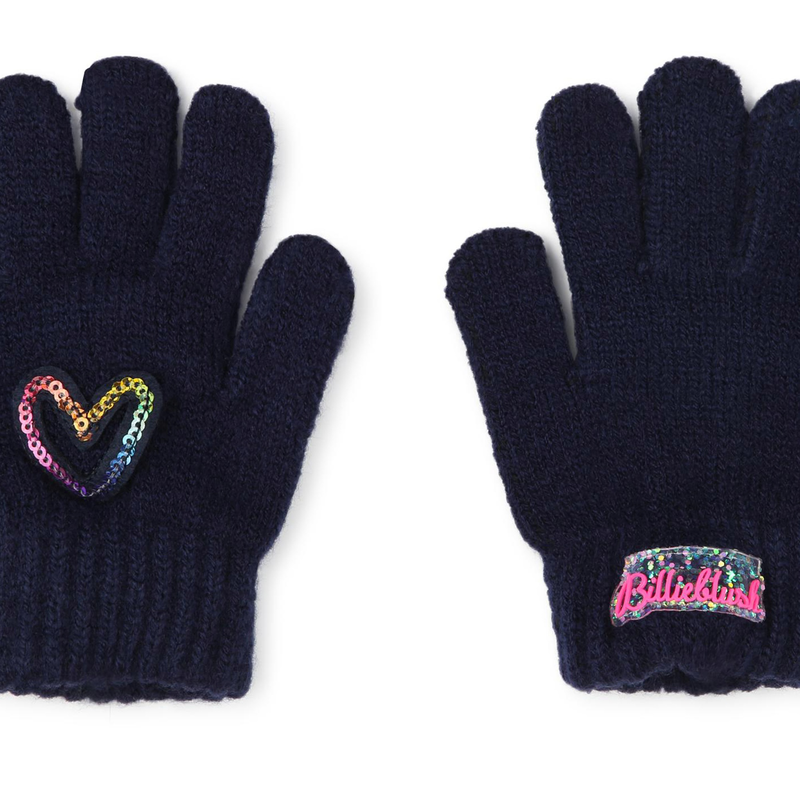 Sequin Heart Gloves BILLIEBLUSH 
                    GIRL